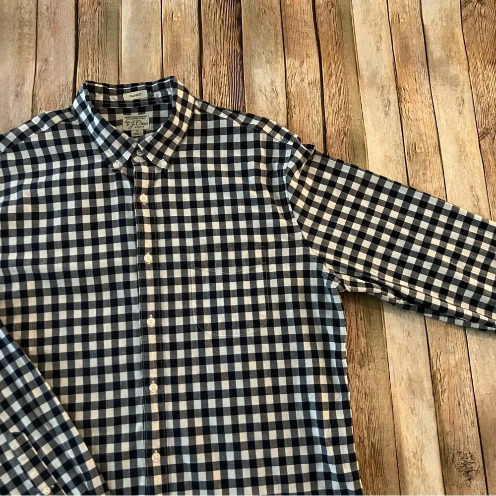 J. Crew mens long sleeve plaid button up shirt | size large - Picture 2 of 10